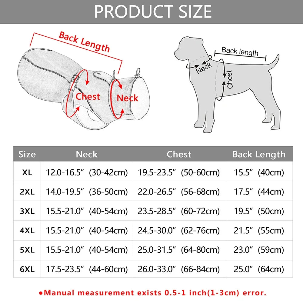 Waterproof Big Dog Coat Jacket Reflective Raincoat For Dogs