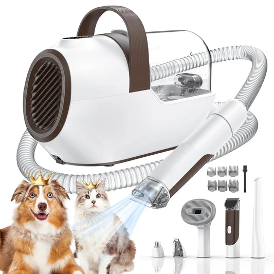Dog Grooming Vacuum With Clipper And Nail Grinder Kit