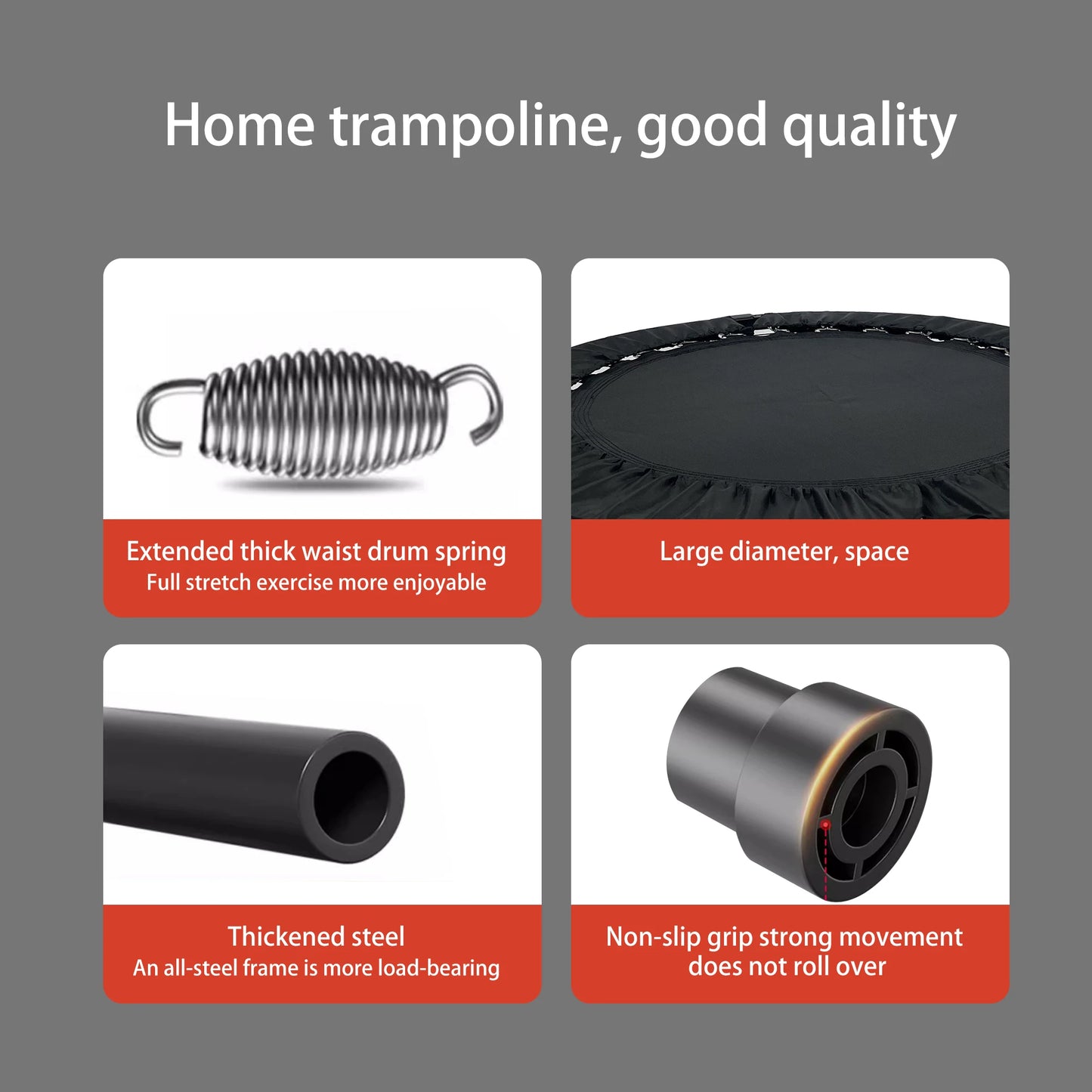 NONED Foldable Mini Exercise Trampoline Rebounder for Home Workout