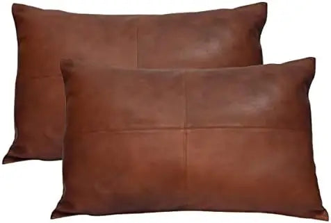 Lambskin Leather Pillow Cover Dolly Lamb Sofa Cushion Case