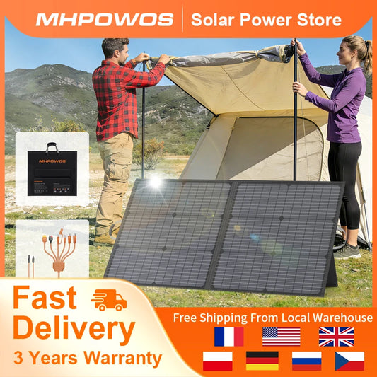 MHPOWOS Portable Solar Panel 110W Foldable Charger