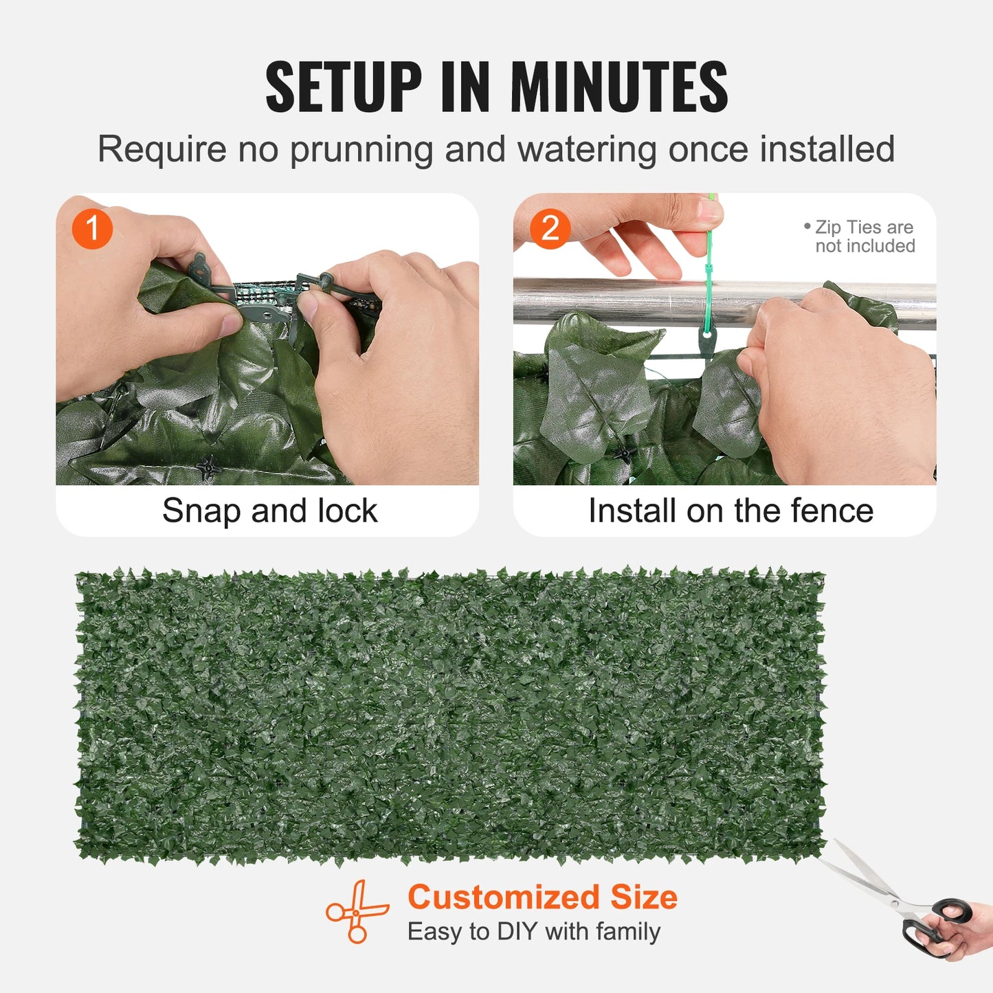 Ivy Privacy Fence Artificial Green Wall Screen For Outdoor Garden