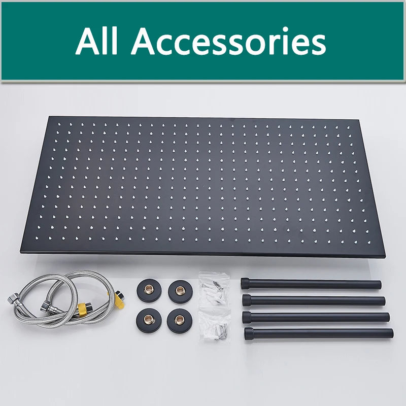 Shinesia LED Ceiling Mounted Shower System Rainfall