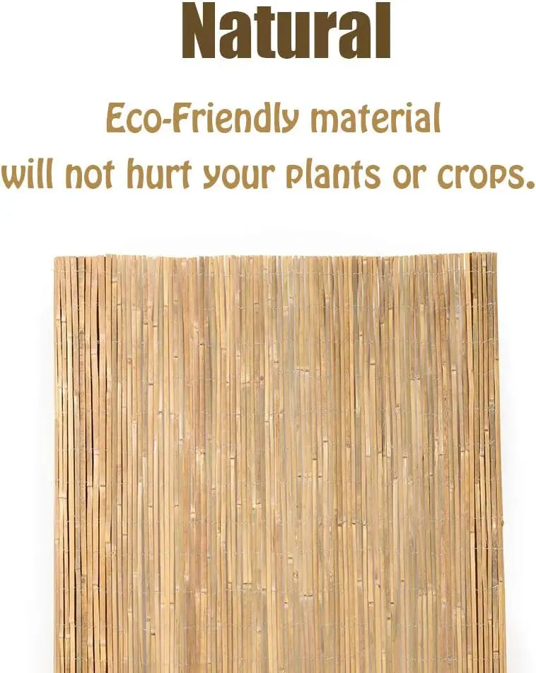 Eco-Friendly Bamboo Slat Fence Roll, 1.2m x 4m for Balcony Privacy and Wind Protection