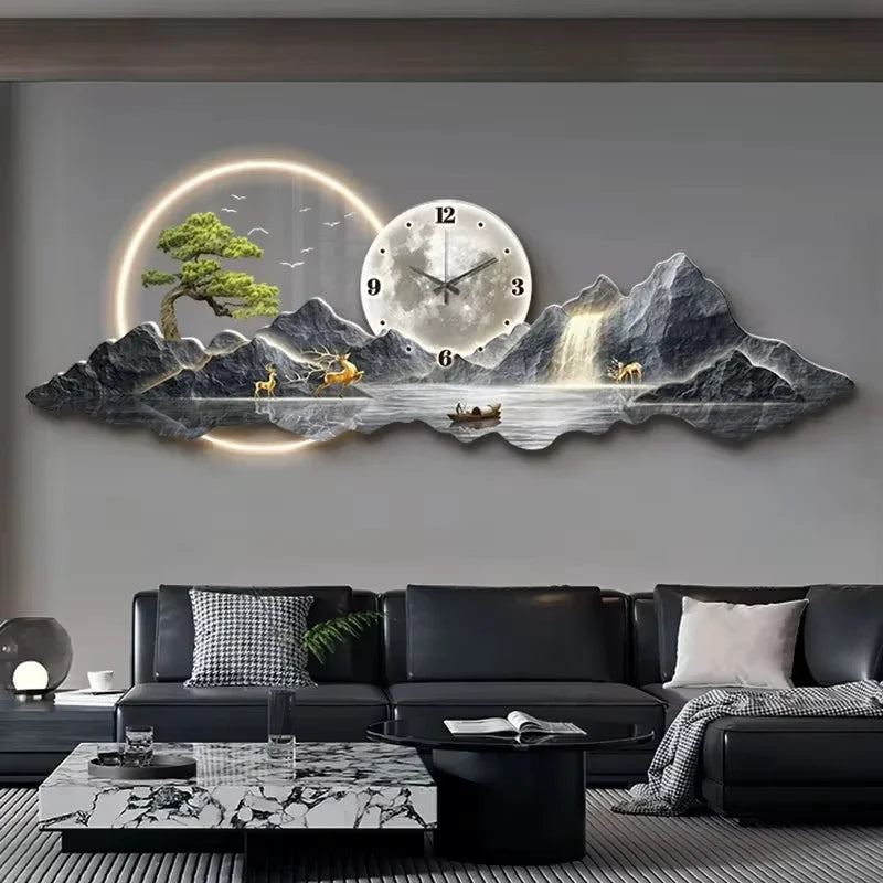 Nordic Minimalist LED Wall Clock For Modern Living Room