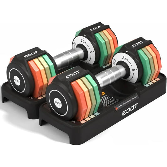 Adjustable Dumbbells Set 12.5 Lb With Anti Slip Handle