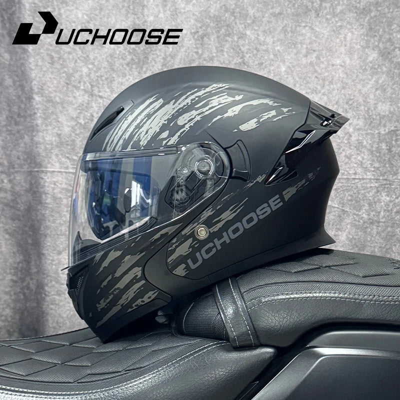 UCHOOSE DOT Motorcycle Helmet Four Seasons Off Road Modular
