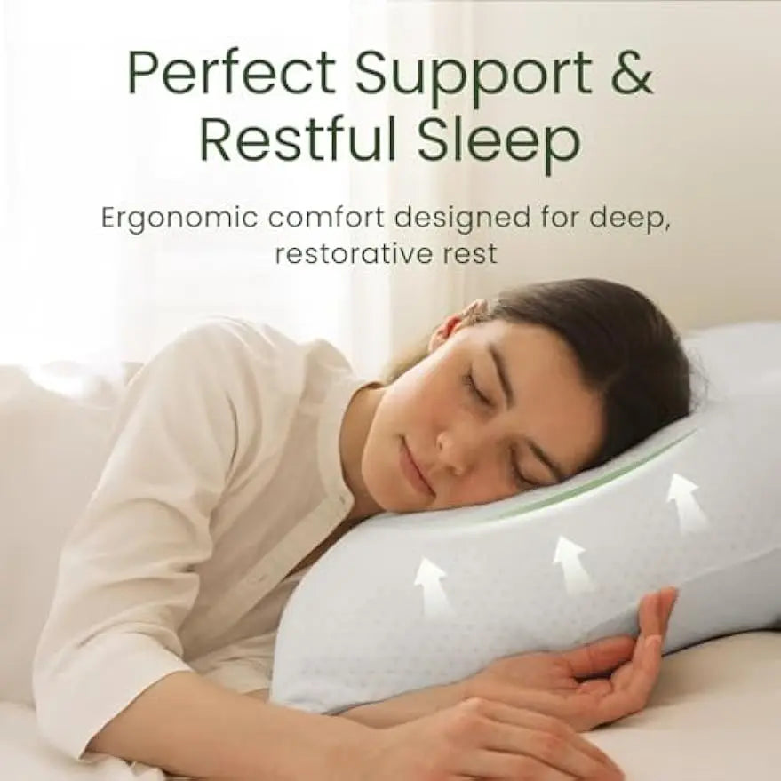 Shredded Memory Foam Pillows Set of 2 with Bamboo Cover