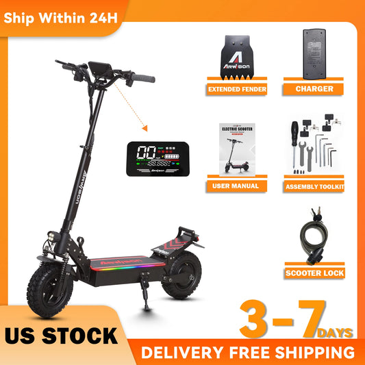 Arwibon Q30 Electric Scooter 2500W 30MPH All-Terrain