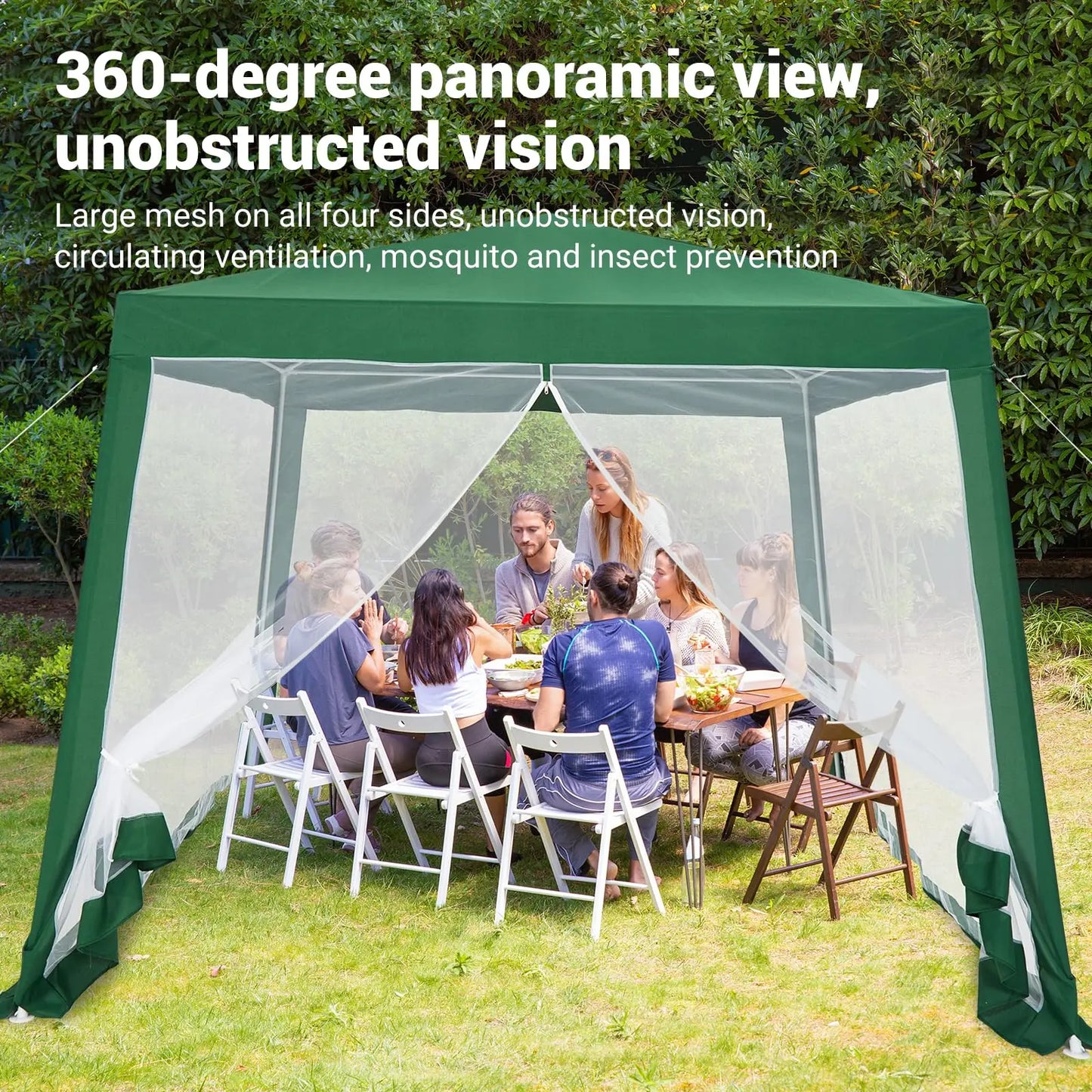 Pop Up Tent With Mosquito Net For Outdoor Family Camping