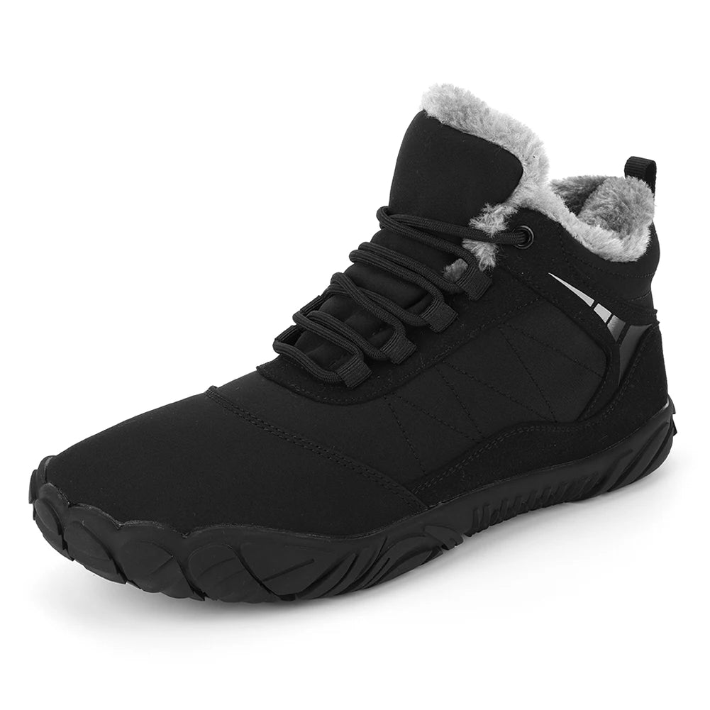 Winter Plush Boots Barefoot Snow Boots Non Slip Wide Toe Box Barefoot Shoes Outdoor Trekking Shoes for Travel Climbing