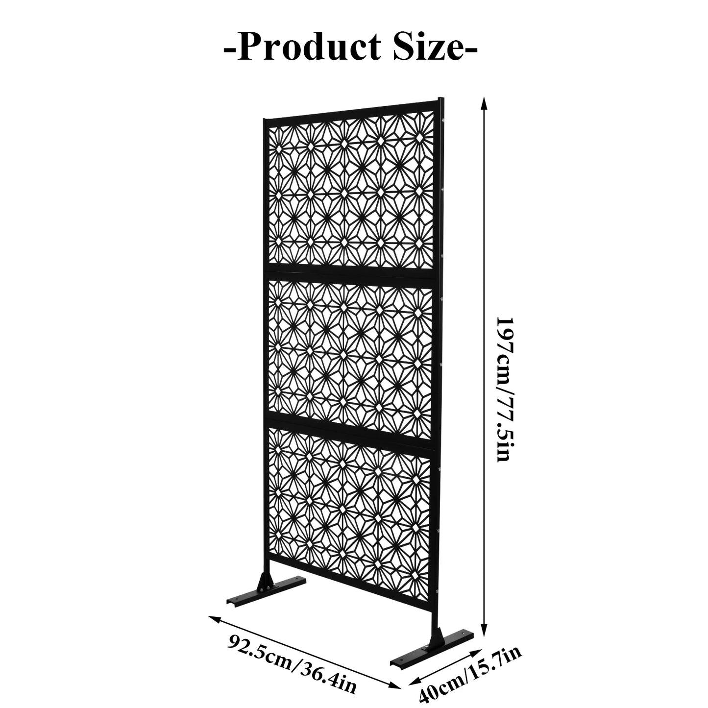 Outdoor Steel Privacy Panel Screen For Yard And Patio