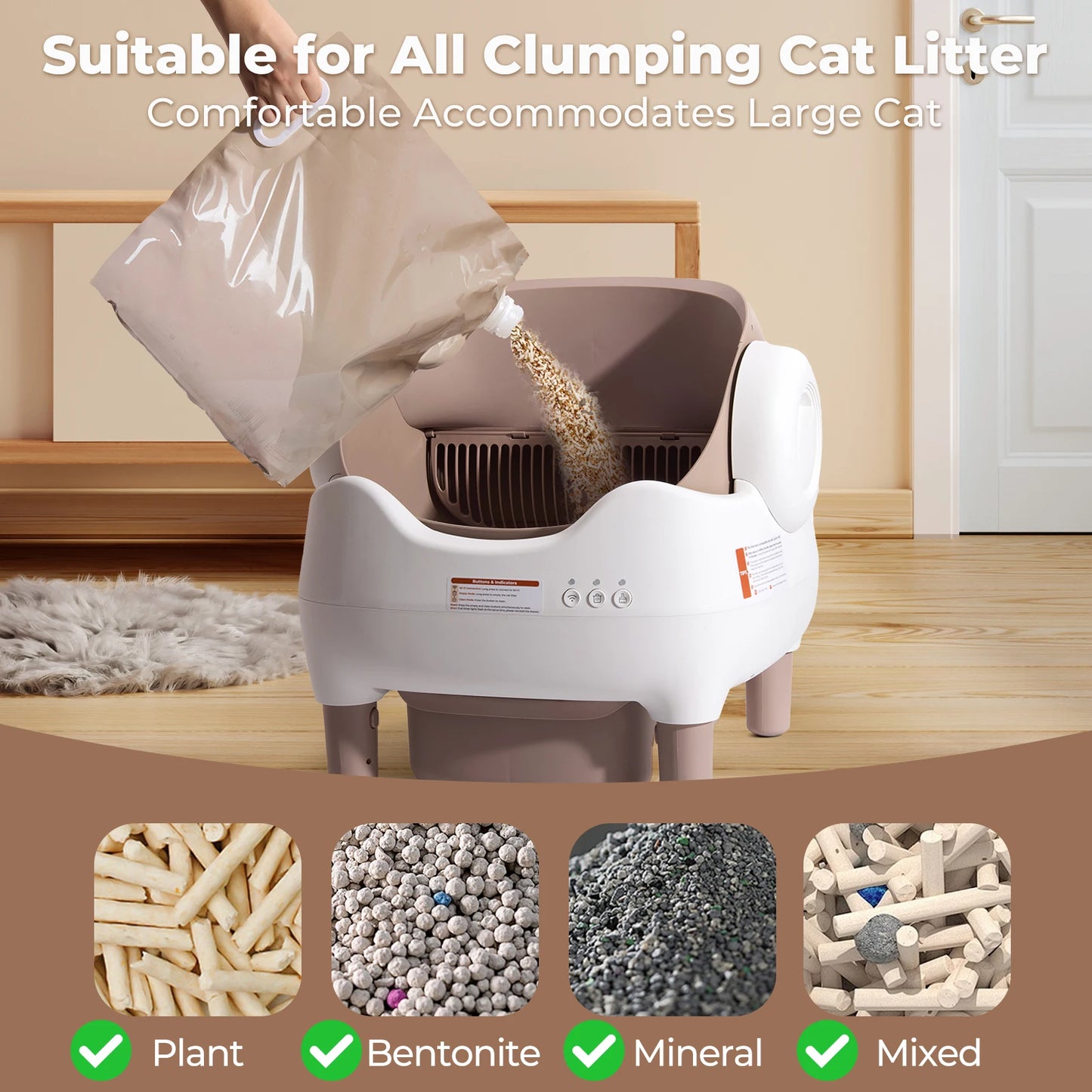Lunapurr Automatic Self Cleaning Litter Box With App Control