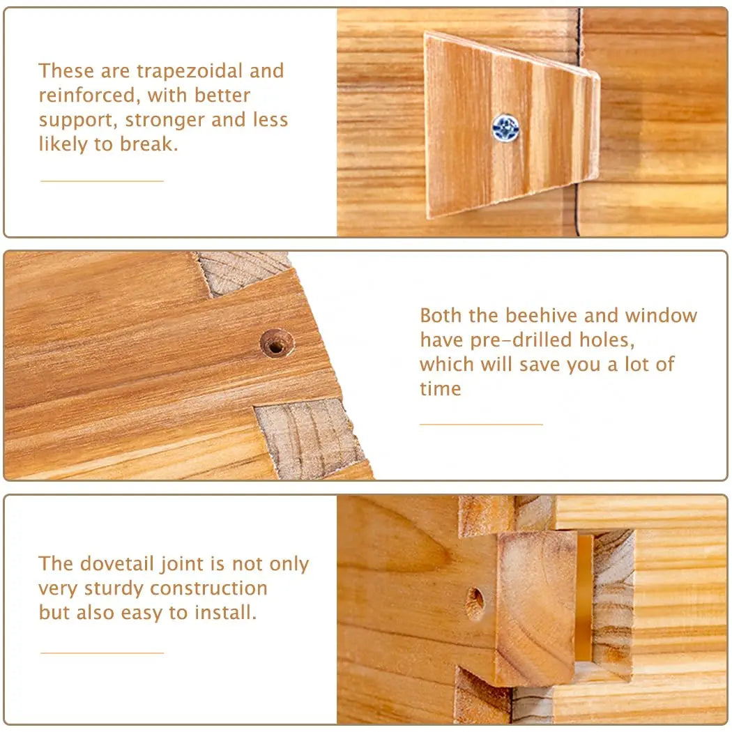 8 Frame Langstroth Beehive Starter Kit With Waxed Foundations