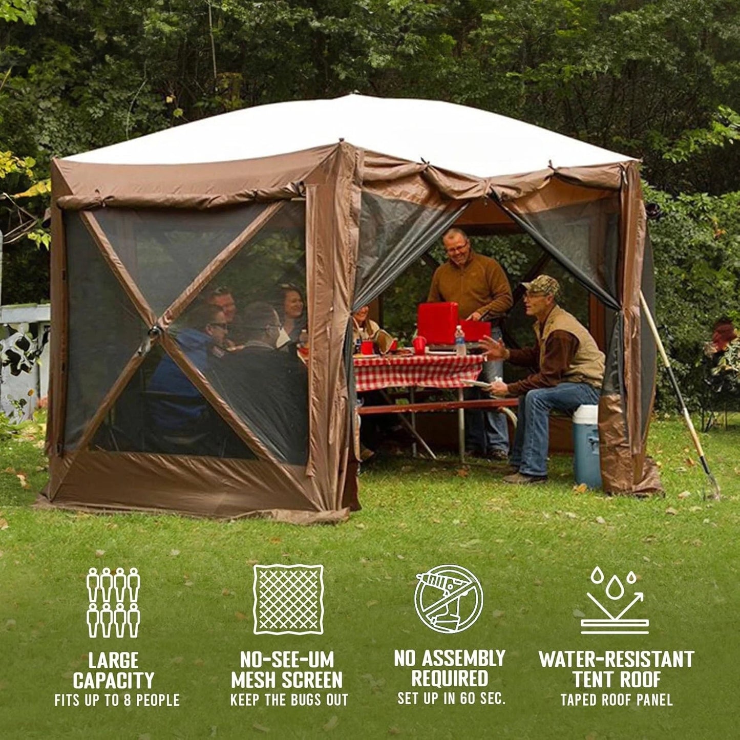 Pop Up Screen Tent Outdoor Gazebo Canopy Pavilion Foldable Portable