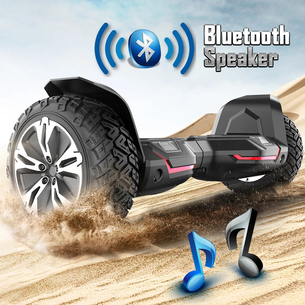 All Terrain Hoverboard UL2272 Certified Bluetooth Speakers LED Lights