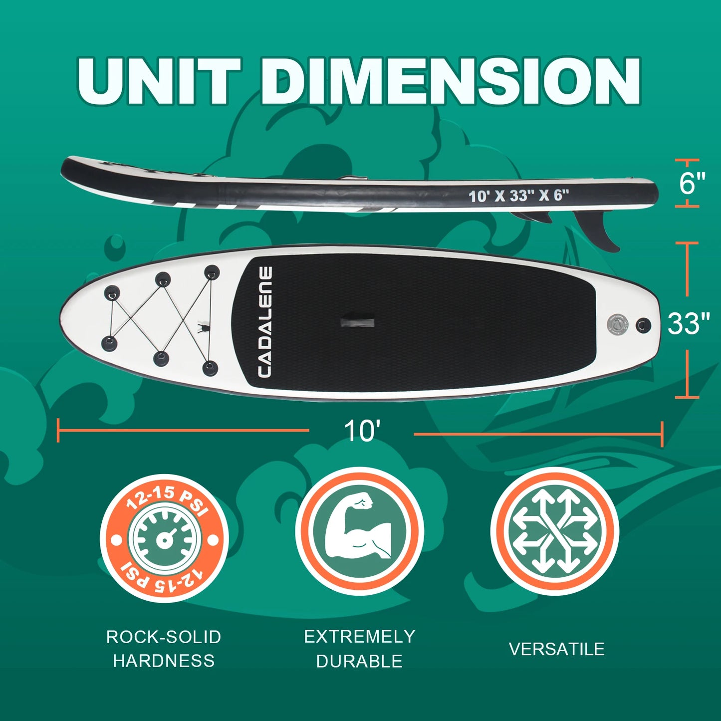 CADALENE Inflatable Stand Up Paddle Board With SUP Accessories