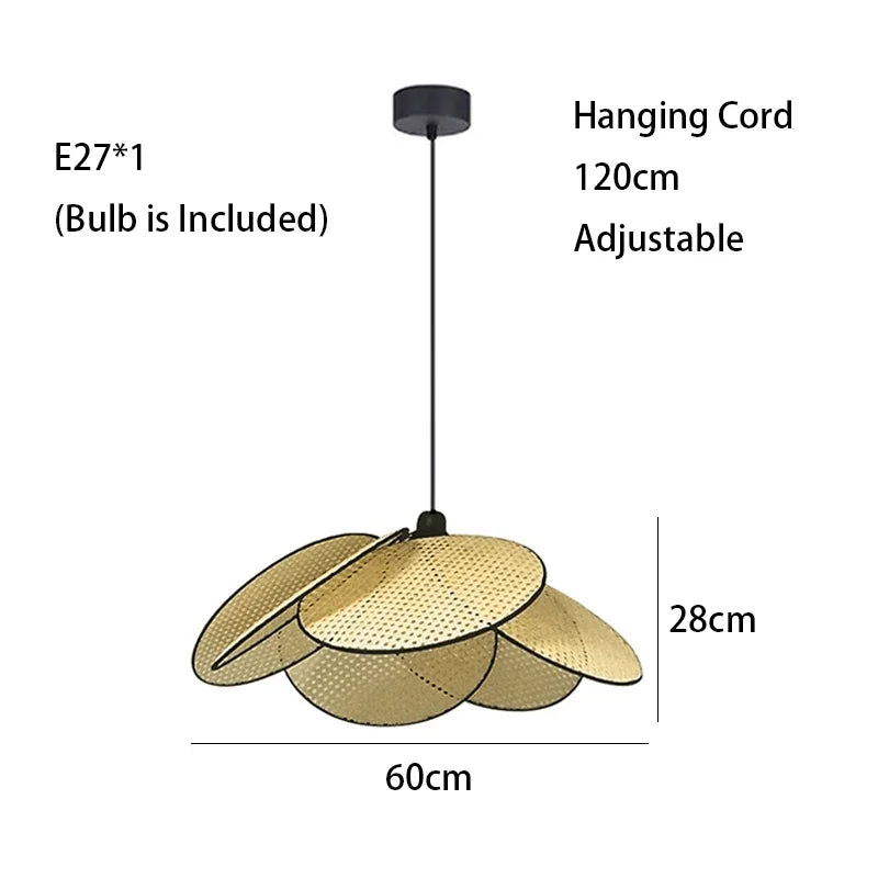 Features Rattan LED Floor Lamp For Living Room