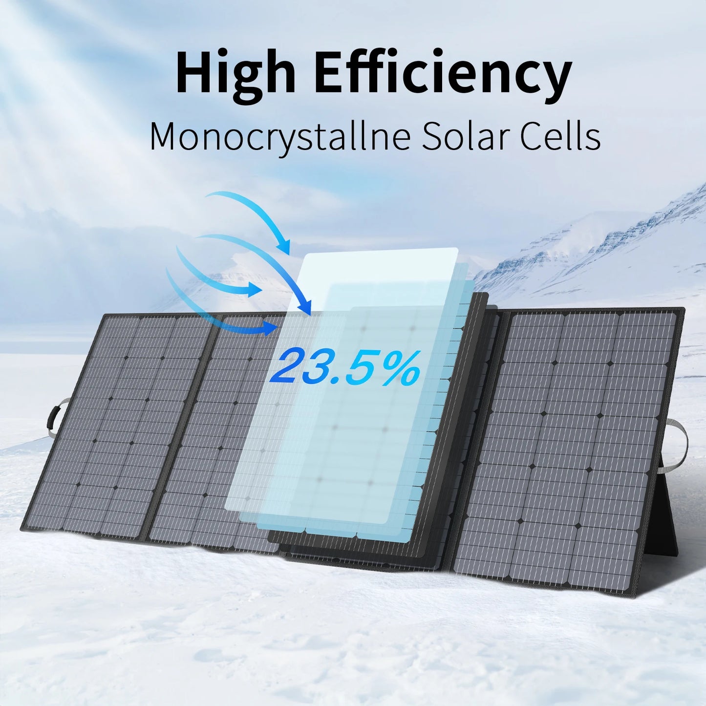 MHPOWOS 400W Portable Solar Panel Foldable Charger