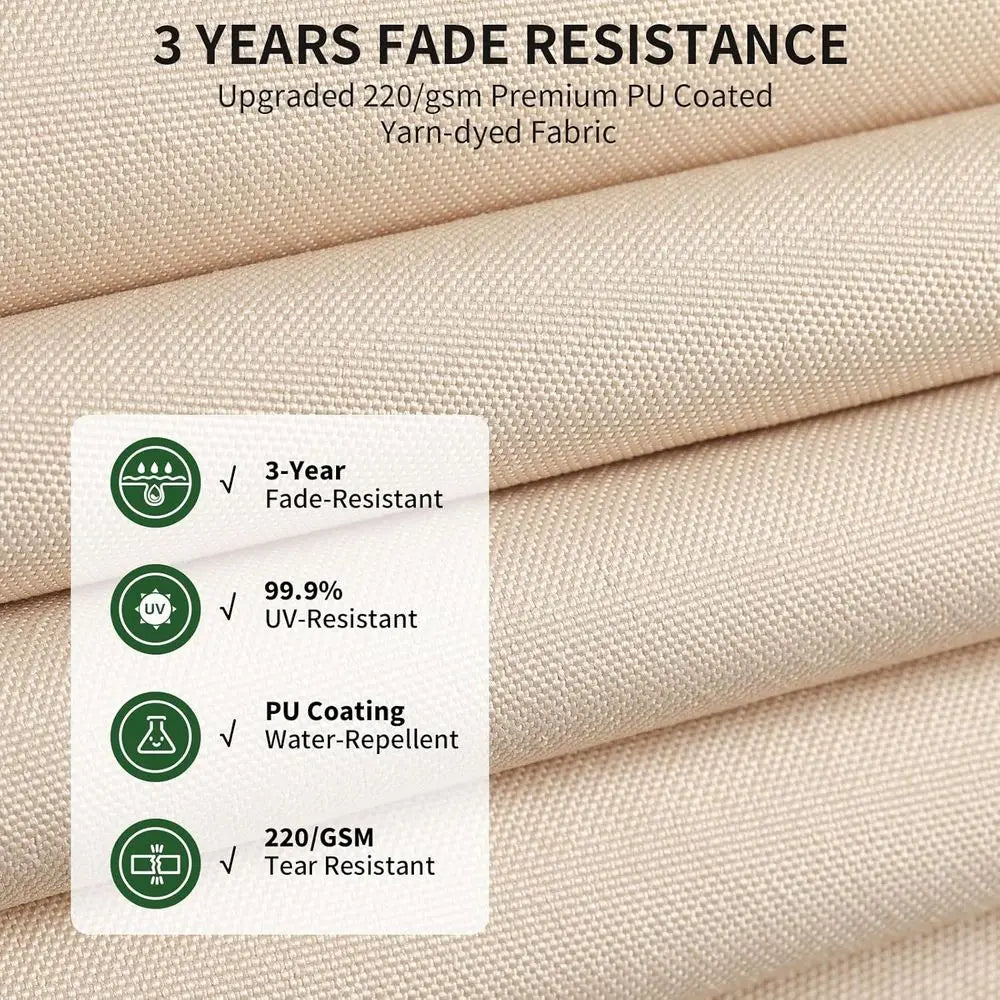 Outdoor Cantilever Patio Umbrella With Base Included Yarn Dyed Fabric