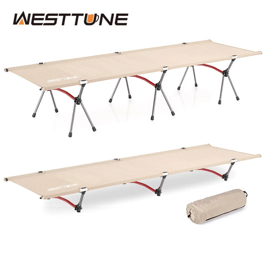 WEST TUNE Camping Cot With Leg Extenders Portable Folding Bed