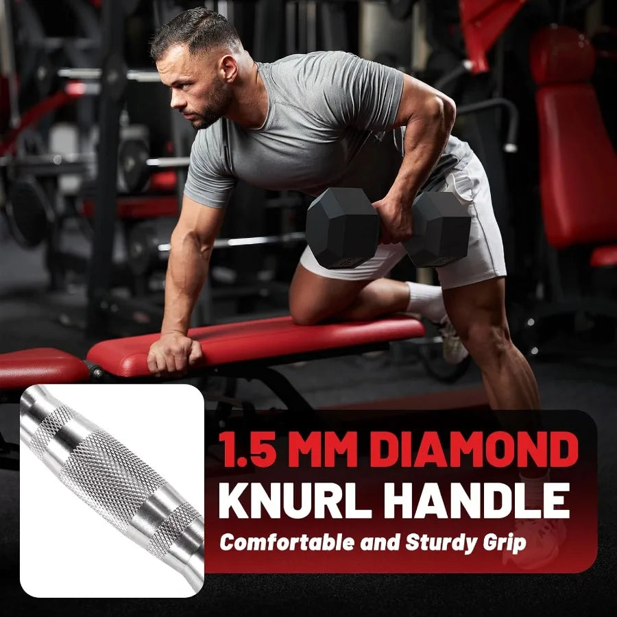 Rubber Encased Dumbbell Set For Home Gym Exercise Essentials