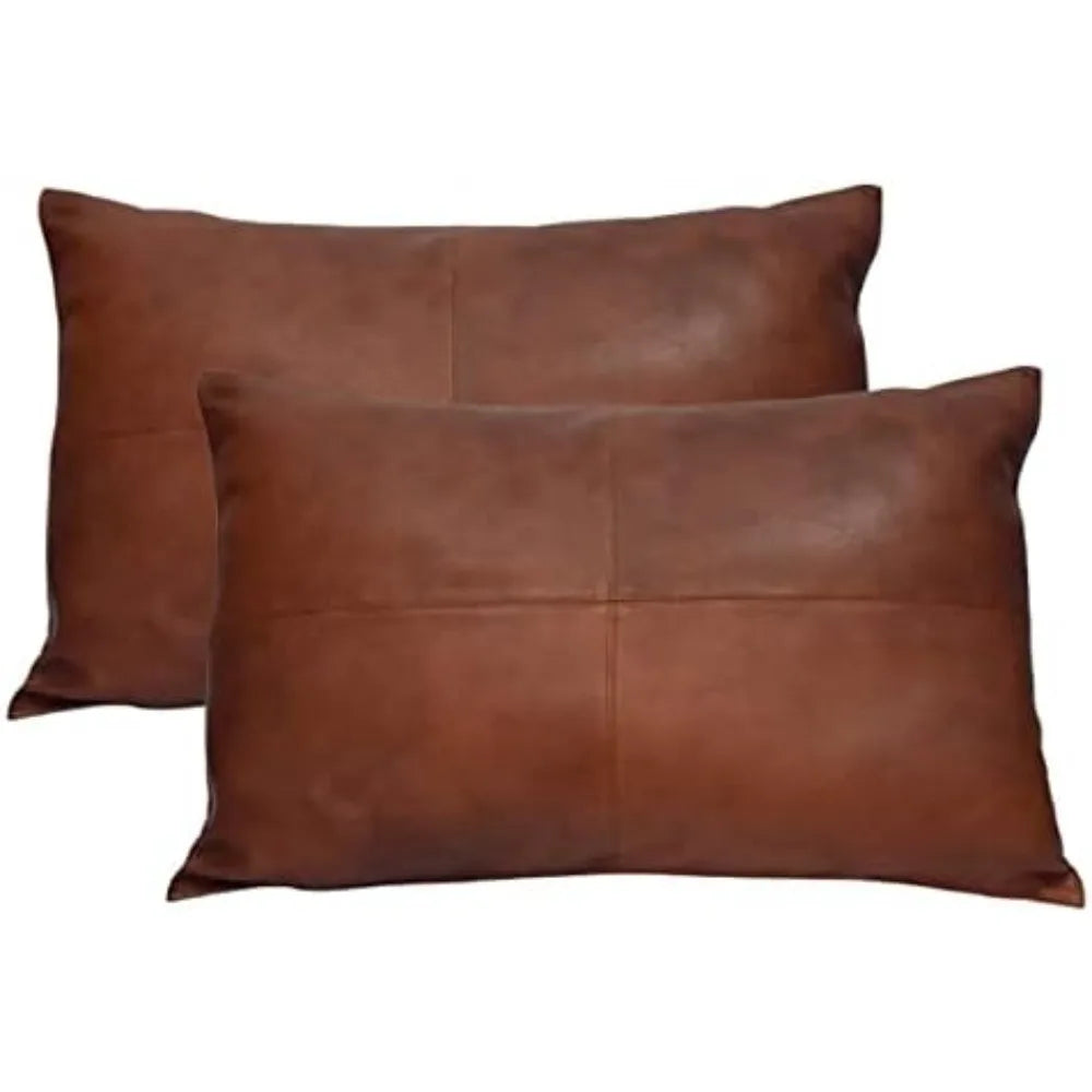 Lambskin Leather Pillow Cover Dolly Lamb Sofa Cushion Case