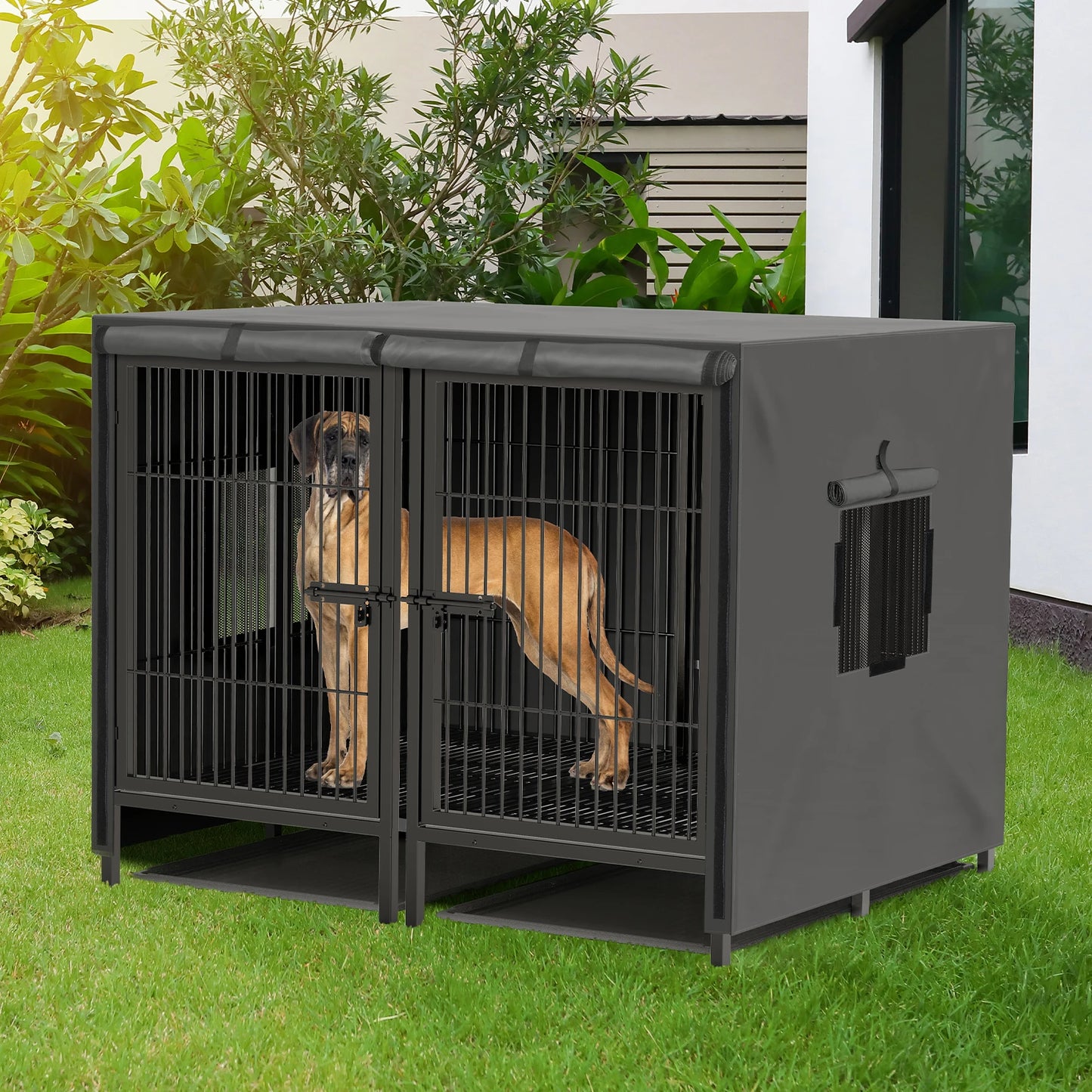 BINGOPAW Heavy Duty Dog Crate With Removable Divider
