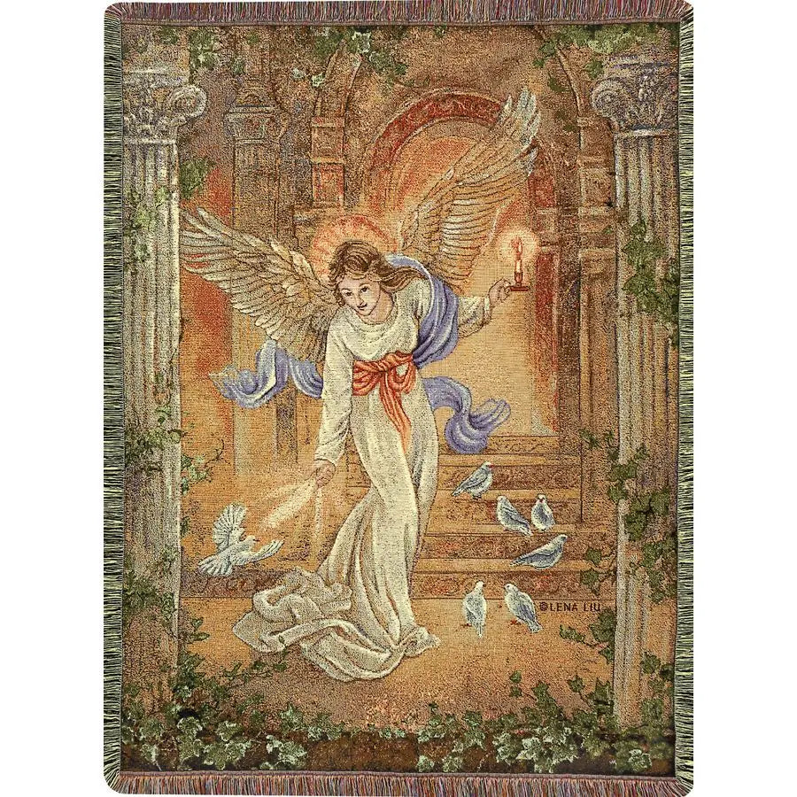 50 x 60Inch Tapestry Throw, Angel of Light,Bedroom