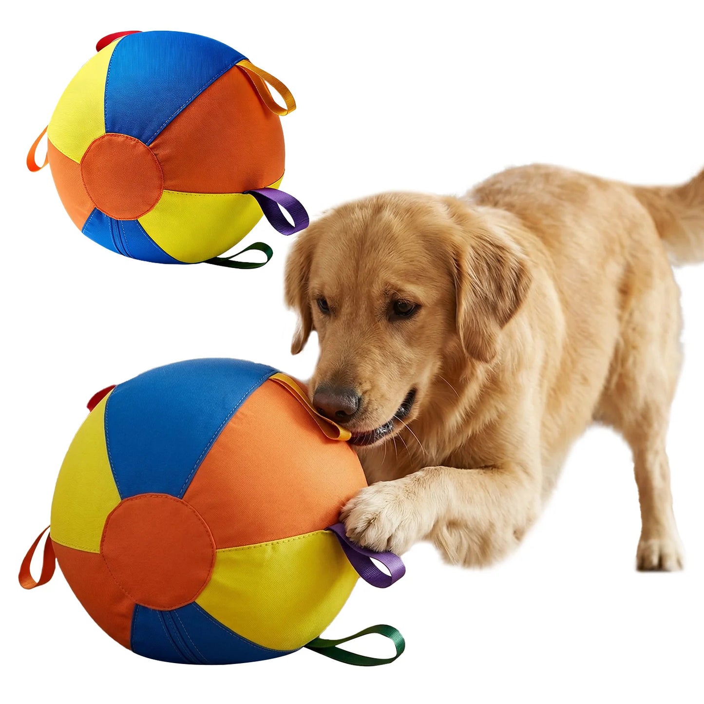 Calming Jumbo Ball with Straps Set Giant Herding Ball Inflatable Big Ball for Outdoor Pets Horse Shepherd Large Small Dog