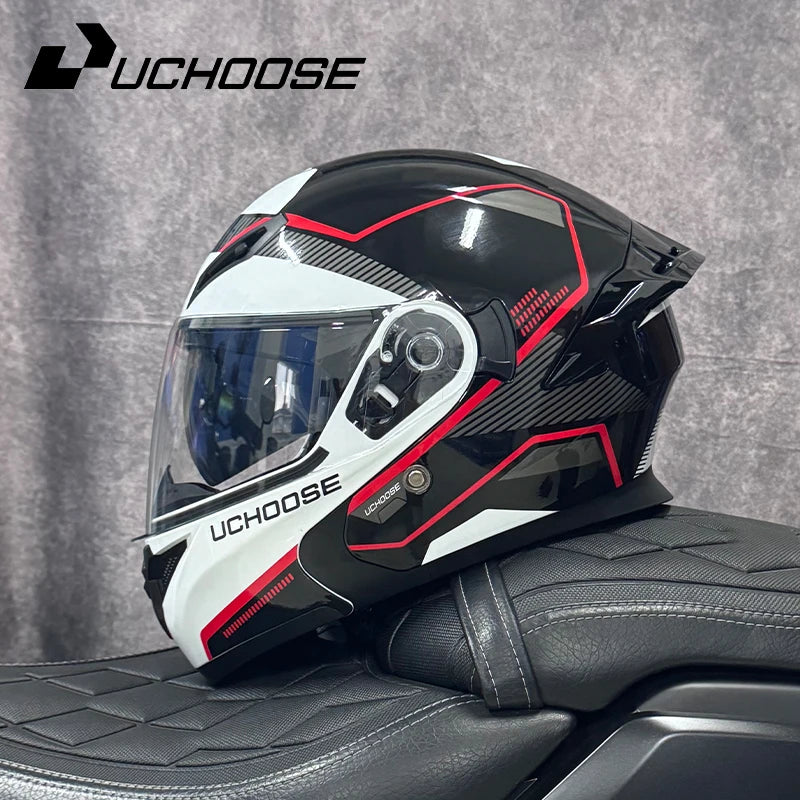 UCHOOSE DOT Motorcycle Helmet Four Seasons Off Road Modular