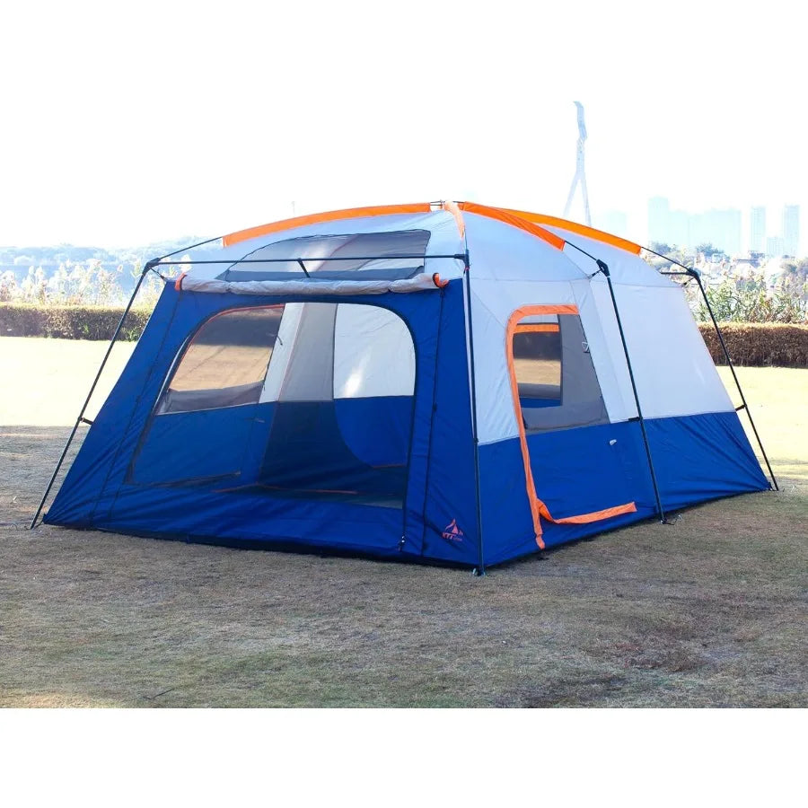Waterproof Double Layer Tent With Two Rooms And Three Doors