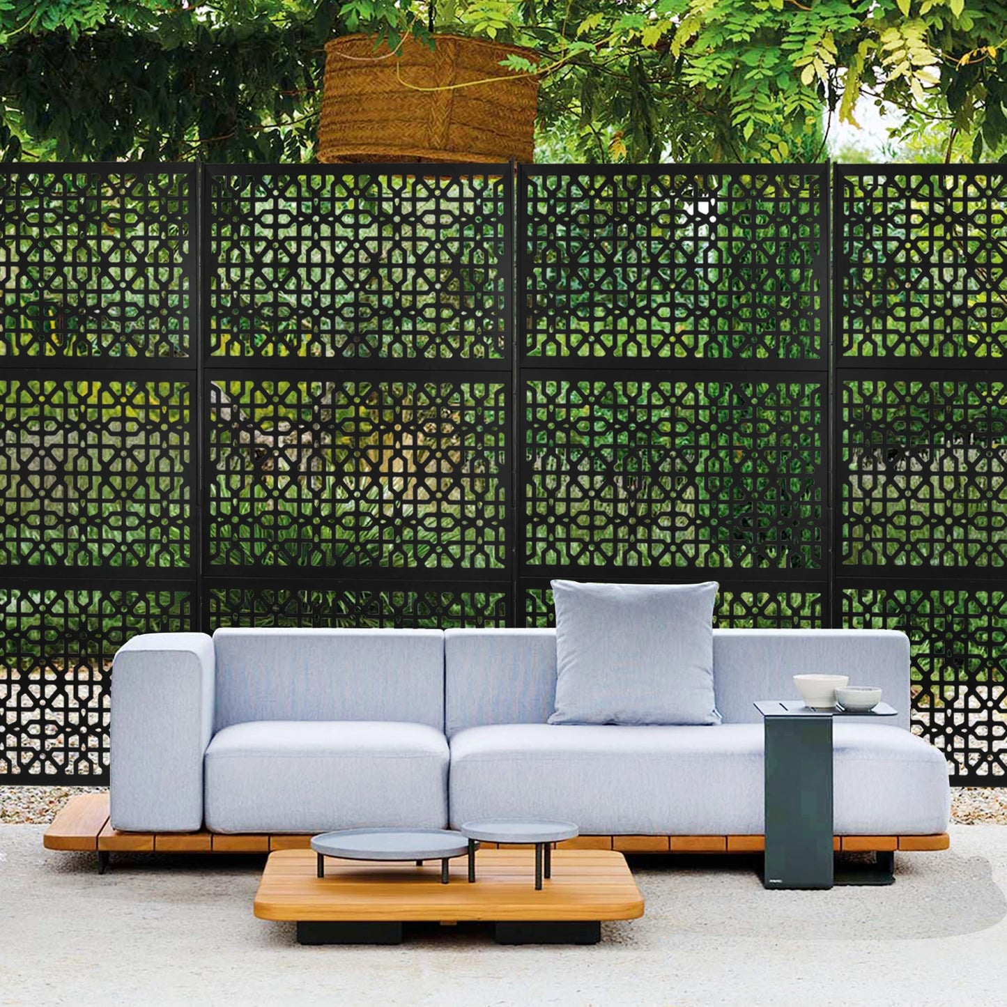 Outdoor Steel Privacy Panel Screen For Yard And Patio