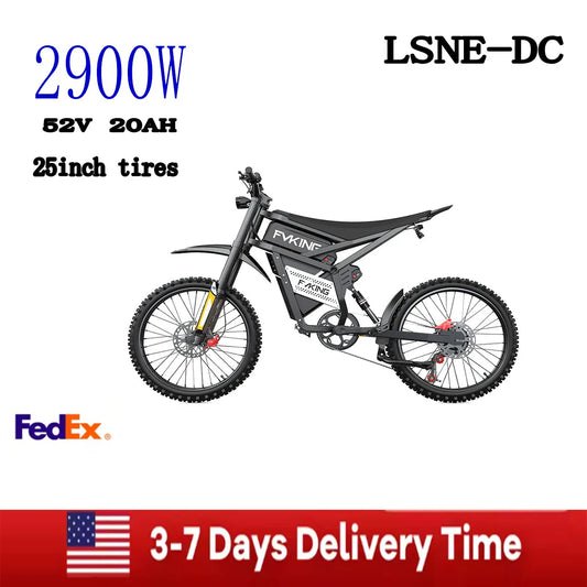 Dual 20Ah Battery 2900W 52V Electric Mountain Bike Off Road
