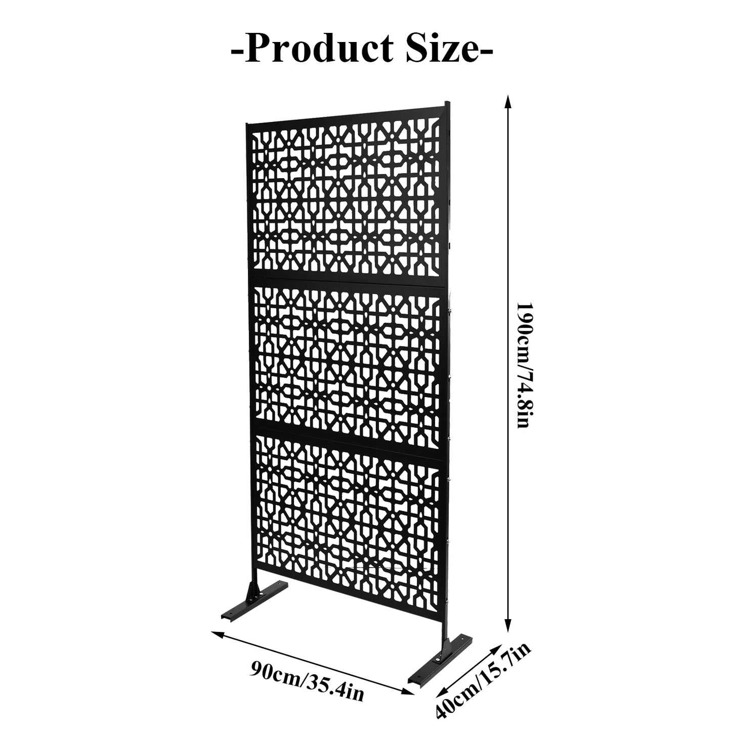 Outdoor Steel Privacy Panel Screen For Yard And Patio