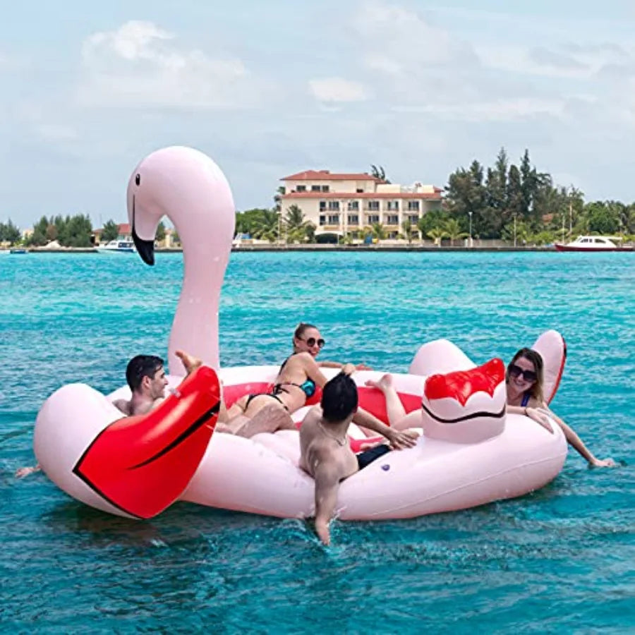 OLOEY Giant Flamingo Pool Float for Adults With Cup Holders