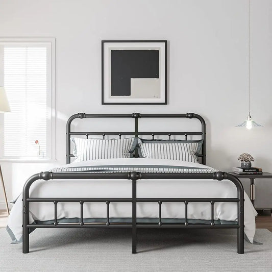DAFIFY Bed Frame With Headboard And Footboard No Box Spring