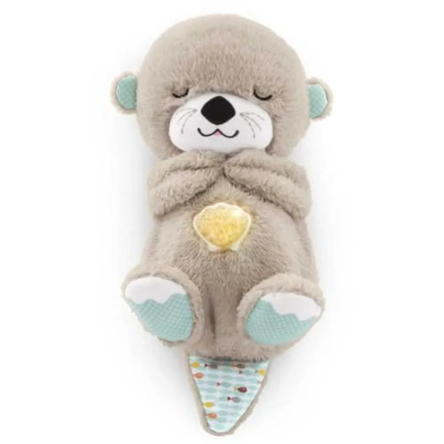 Fisher-Price Baby Toy Soothe 'n Snuggle Otter Portable Plush Sound Machine with Music Lights Breathing Motion for Newborns 0+ M