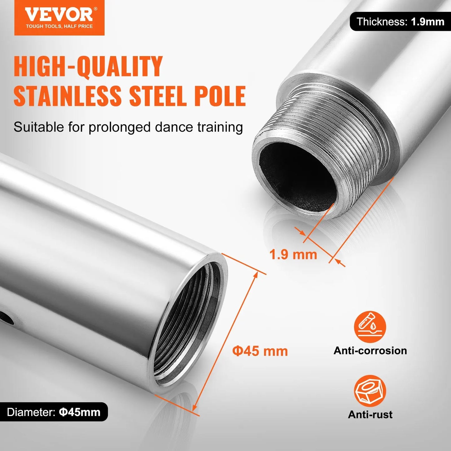 Sihao Professional Dancing Pole Kit Stainless Steel Heavy Duty