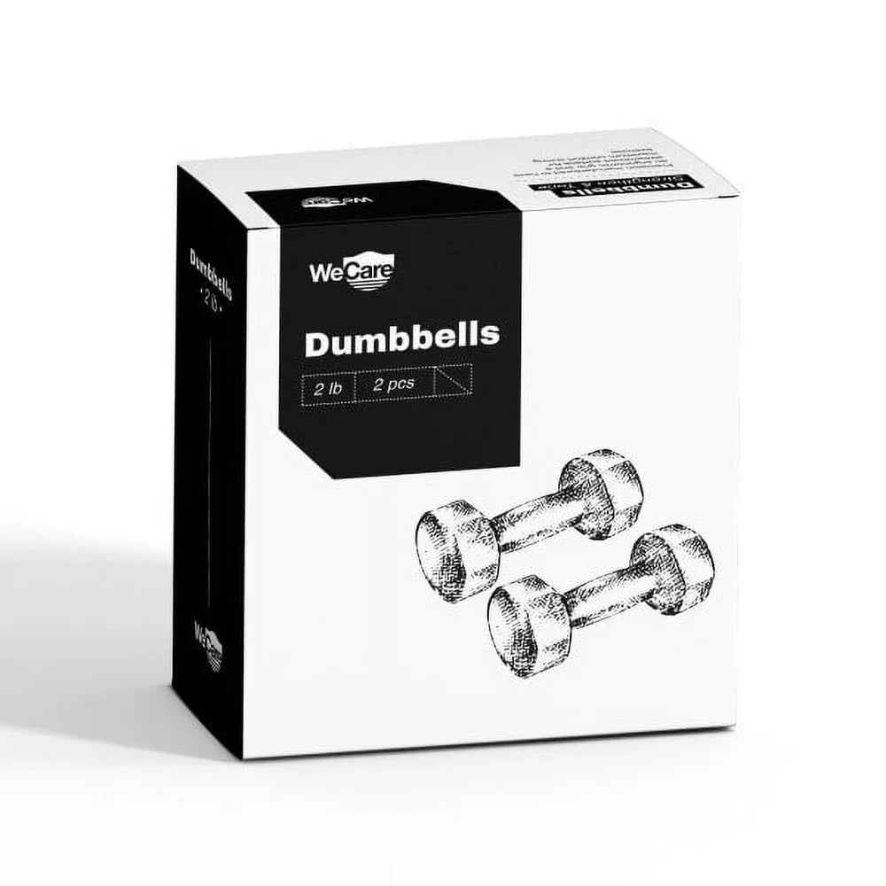 Hex Neoprene Dumbbell Pair Two Pound Anti-Slip Ergonomic Home Gym