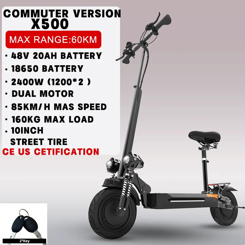 Jueshuai Outdoor Dual Motor Electric Scooter For Adults