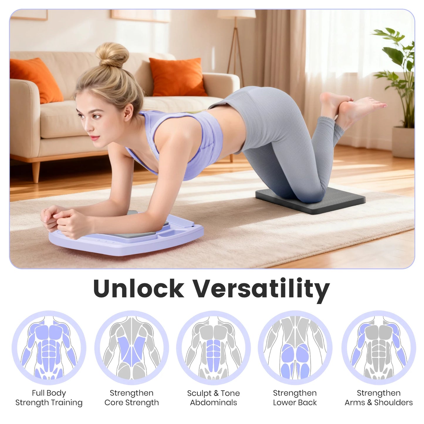 Portable 7-In-1 Foldable Pilates Board For Full-Body Core Training