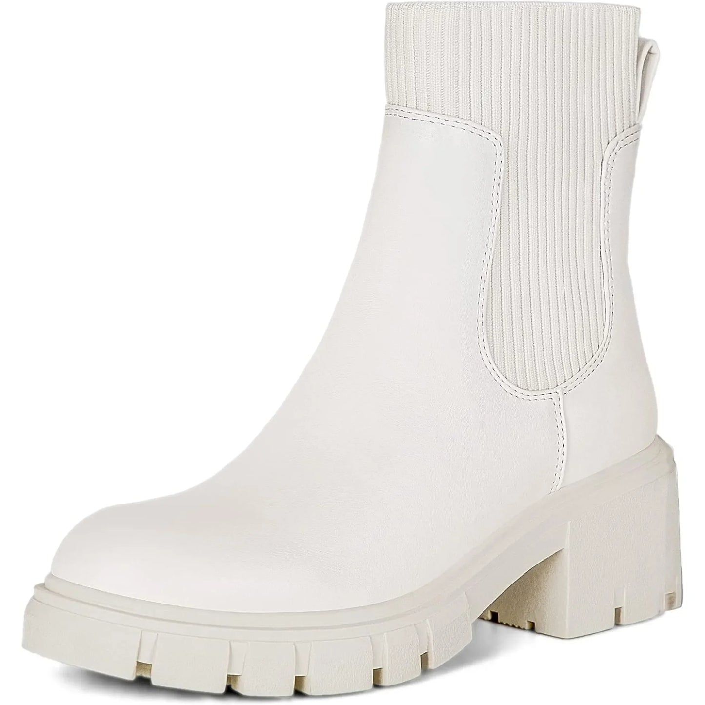 Women's Chelsea Boots Slip On Platform Lug Sole Booties