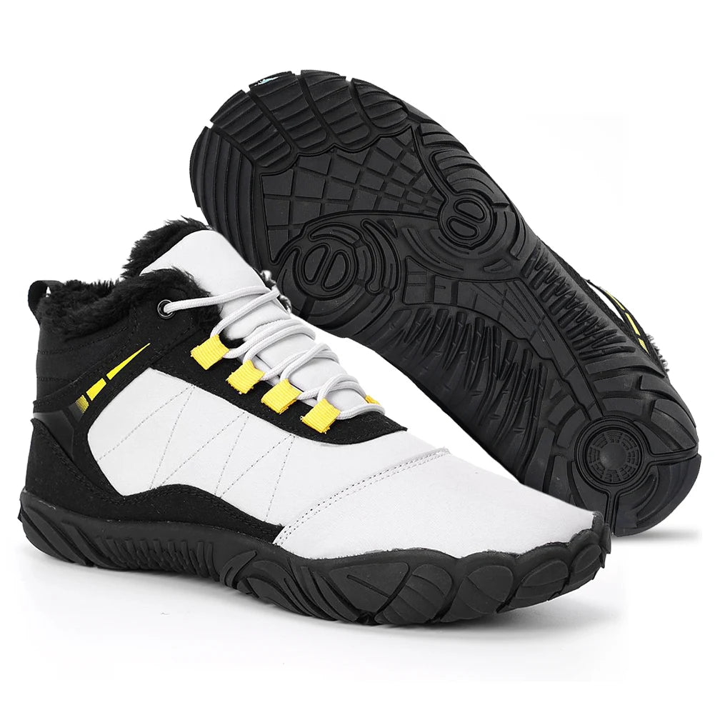 Winter Plush Boots Barefoot Snow Boots Non Slip Wide Toe Box Barefoot Shoes Outdoor Trekking Shoes for Travel Climbing