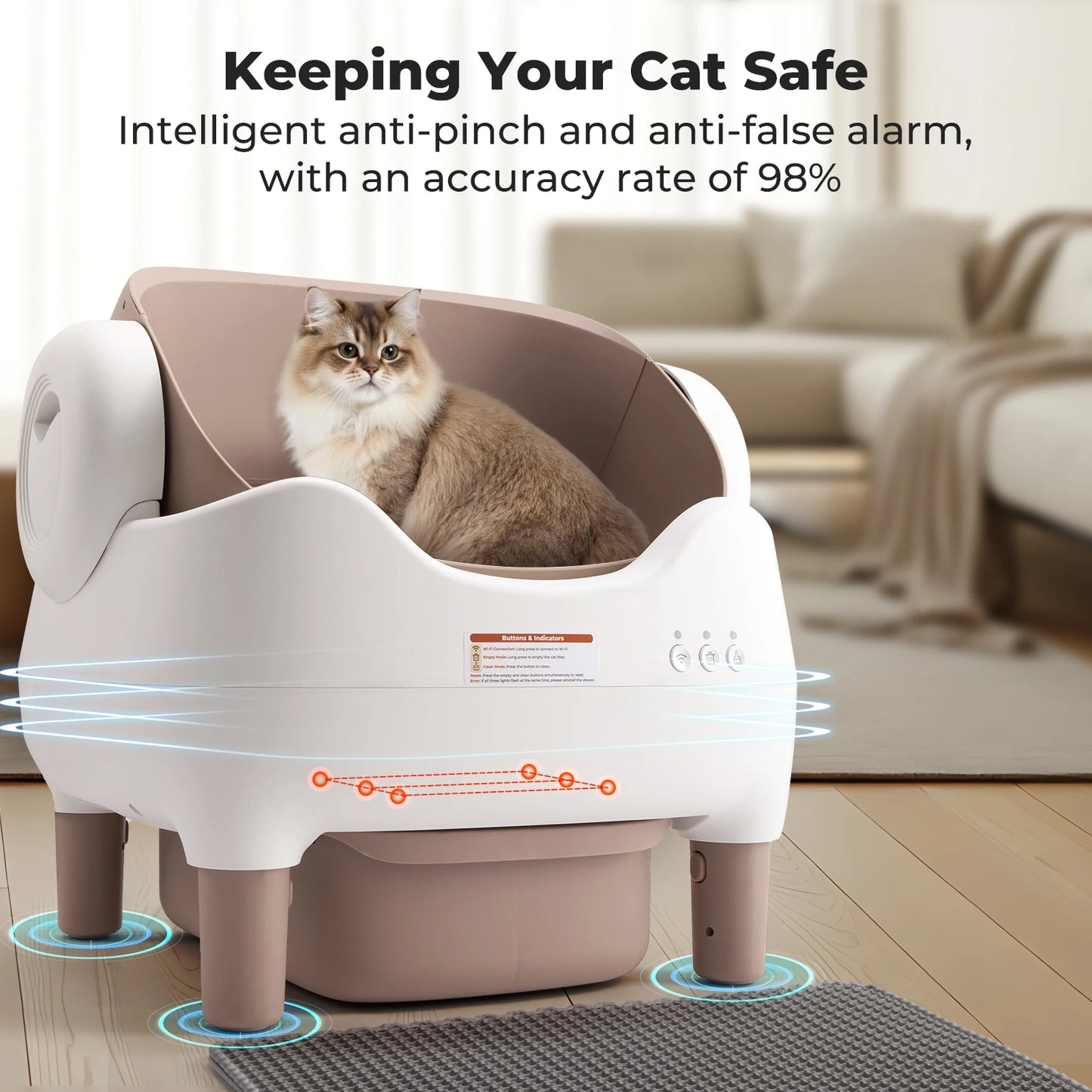 Lunapurr Automatic Self Cleaning Litter Box With App Control