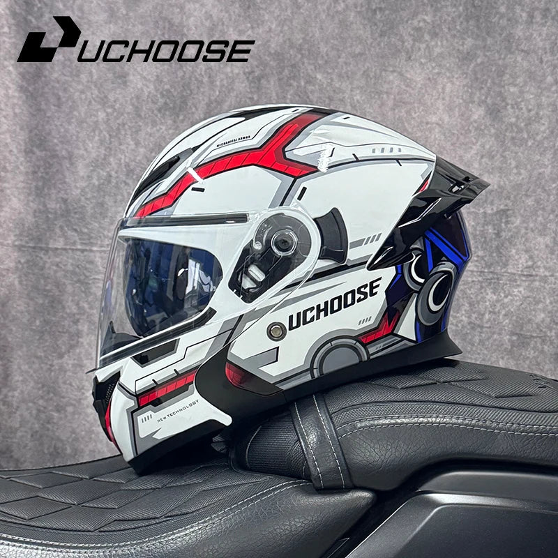 UCHOOSE DOT Motorcycle Helmet Four Seasons Off Road Modular