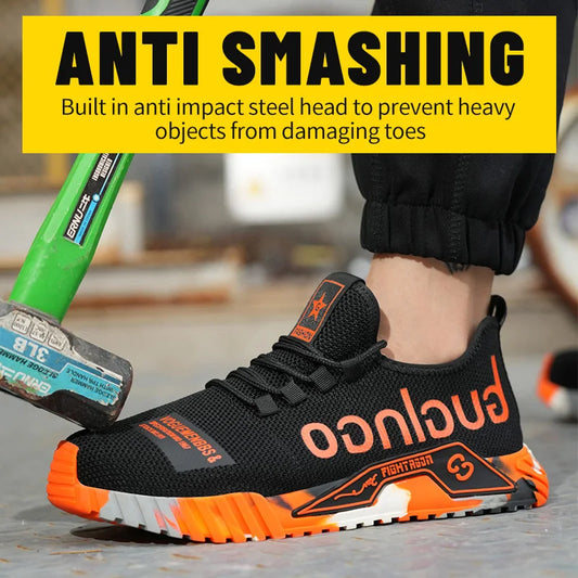 NONE Soft Sole Anti Smash Puncture Safety Shoes