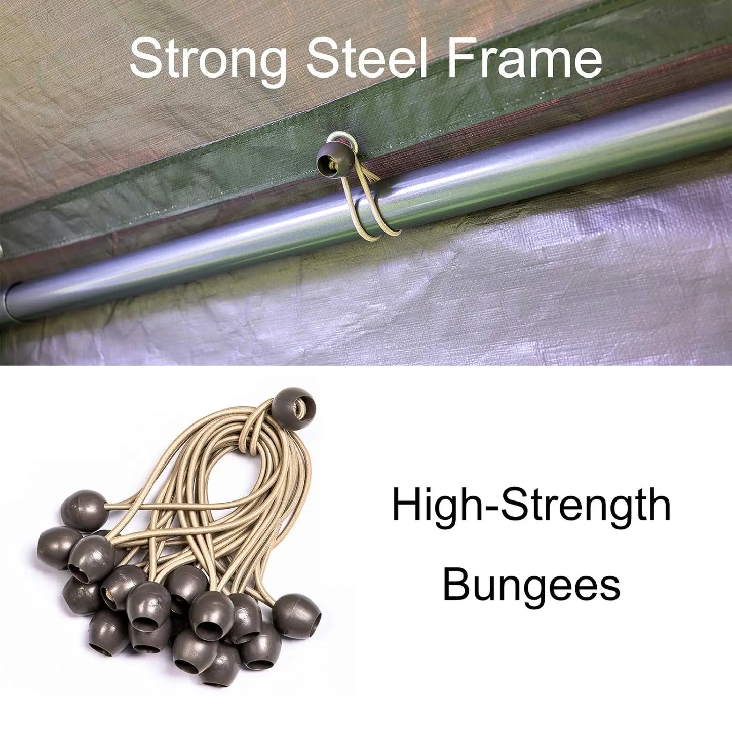 10x20 Ft Heavy Duty Carport Canopy Outdoor Portable Garage Tent Boat Shelter with 6 Legs for Outdoor Party,, Customized