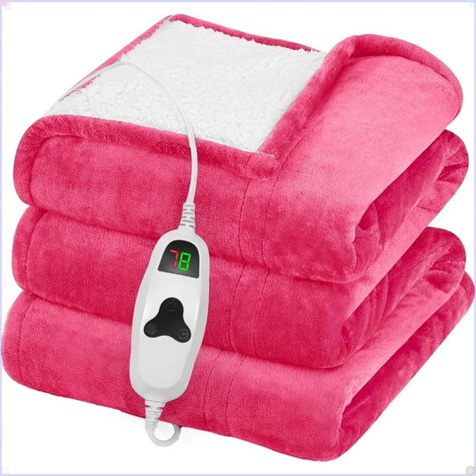 Electric Heated Throw Blanket With 10 Heat Levels Auto Off