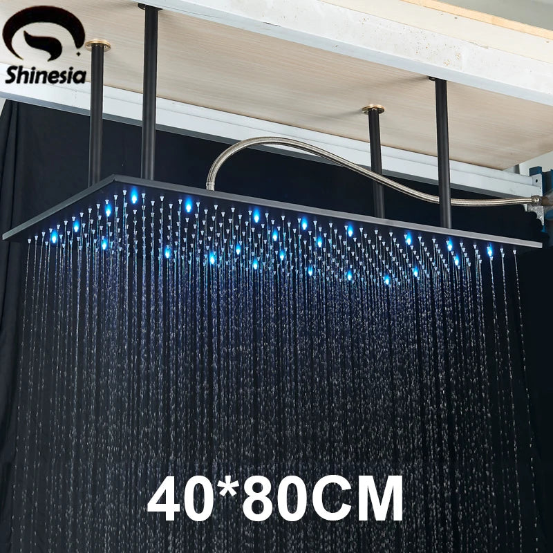 Shinesia LED Ceiling Mounted Shower System Rainfall
